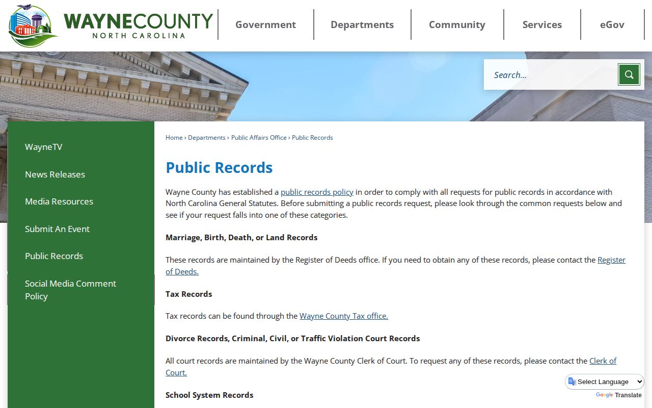 Wayne County 24-hour release record request instructions